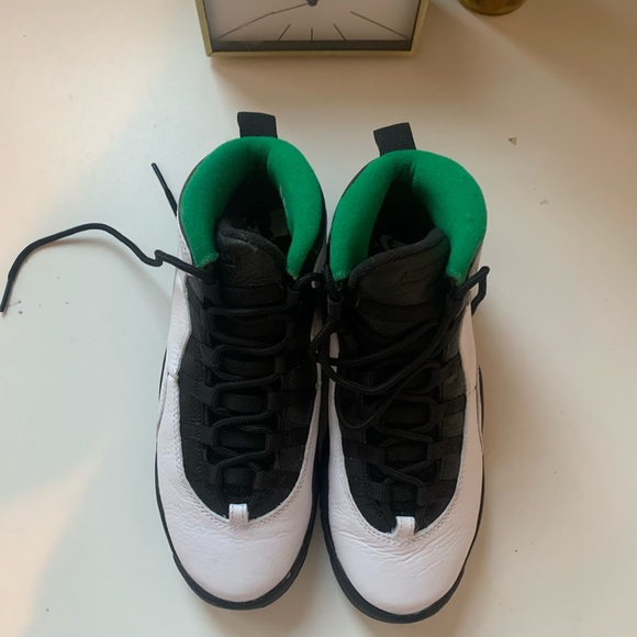 green white and black jordans